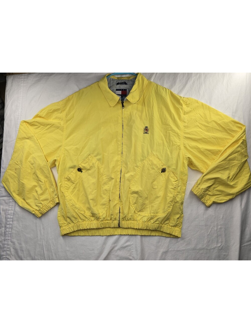 Vintage Tommy Hilfiger Yellow Crest Full Zip Jacket L/G